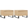 2 Stk. Couchtische aus Ingenieurholz Sonoma Eiche 50x46x35cm von vidaXL, Couchtisch - Ref: Foro24-830883, Preis: 63,89 €, Rab...