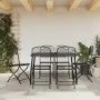 7 Stück anthrazitgraues Metallgeflecht Garten-Esszimmerset von vidaXL, Gartensets - Ref: Foro24-3211813, Preis: 327,41 €, Rab...