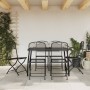 7 Stück anthrazitgraues Metallgeflecht Garten-Esszimmerset von vidaXL, Gartensets - Ref: Foro24-3211813, Preis: 331,69 €, Rab...