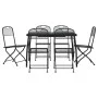 7 Stück anthrazitgraues Metallgeflecht Garten-Esszimmerset von vidaXL, Gartensets - Ref: Foro24-3211813, Preis: 327,41 €, Rab...
