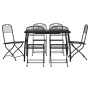 7 Stück anthrazitgraues Metallgeflecht Garten-Esszimmerset von vidaXL, Gartensets - Ref: Foro24-3211813, Preis: 331,69 €, Rab...