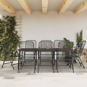 Garten-Esszimmergarnitur 9-teilig anthrazitgraues Metallgeflecht von vidaXL, Gartensets - Ref: Foro24-3211824, Preis: 574,59 ...
