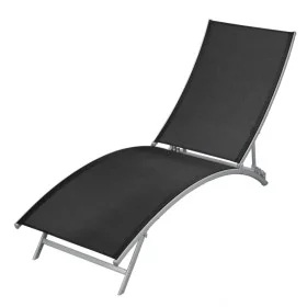 Black steel and textilene sun lounger by vidaXL, Loungers - Ref: Foro24-42866, Price: 100,93 €, Discount: %