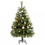 Árbol de Navidad artificial con bisagras 150 LED y bolas 150 cm