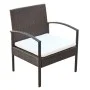 4-piece garden furniture with brown synthetic rattan cushions by vidaXL, Garden sets - Ref: Foro24-42672, Price: 240,46 €, Di...