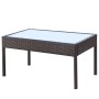 4-teilige Gartenmöbel mit braunen synthetischen Rattankissen von vidaXL, Gartensets - Ref: Foro24-42672, Preis: 213,76 €, Rab...