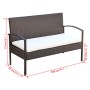 4-teilige Gartenmöbel mit braunen synthetischen Rattankissen von vidaXL, Gartensets - Ref: Foro24-42672, Preis: 213,76 €, Rab...