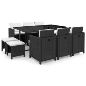 11-piece garden dining set with black synthetic rattan cushions by vidaXL, Garden sets - Ref: Foro24-42523, Price: 769,28 €, ...