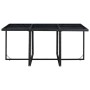 11-teiliges Garten-Esszimmerset und Kissen Kunstrattan schwarz von vidaXL, Gartensets - Ref: Foro24-42523, Preis: 793,87 €, R...