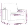 Schwarzer Stoffsessel 60 cm von , Sofas - Ref: Foro24-359151, Preis: 165,13 €, Rabatt: %