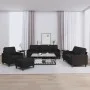 Juego de sofás con cojines 4 piezas tela negro de , Sofás - Ref: Foro24-3201440, Precio: 724,23 €, Descuento: %