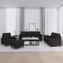 Sofa set with cushions 4 pieces black fabric by , Sofas - Ref: Foro24-3201440, Price: 734,57 €, Discount: %