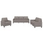 Sofa set with cushions 3 pieces taupe gray fabric by , Sofas - Ref: Foro24-3201435, Price: 655,22 €, Discount: %
