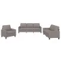 Sofa set with cushions 3 pieces taupe gray fabric by , Sofas - Ref: Foro24-3201435, Price: 643,80 €, Discount: %