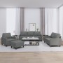 Sofa set with cushions 4 pieces dark gray fabric by , Sofas - Ref: Foro24-3201437, Price: 726,05 €, Discount: %