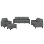 Sofa set with cushions 4 pieces dark gray fabric by , Sofas - Ref: Foro24-3201437, Price: 726,05 €, Discount: %