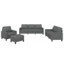 Sofa set with cushions 4 pieces dark gray fabric by , Sofas - Ref: Foro24-3201437, Price: 713,20 €, Discount: %