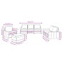 Sofa set with cushions 4 pieces dark gray fabric by , Sofas - Ref: Foro24-3201437, Price: 726,05 €, Discount: %