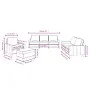 Sofa set with cushions 4 pieces dark gray fabric by , Sofas - Ref: Foro24-3201437, Price: 713,20 €, Discount: %