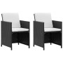 Set comedor de jardín 5 piezas y cojines ratán sintético negro de vidaXL, Conjuntos de jardín - Ref: Foro24-42521, Precio: 31...