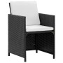 Set comedor de jardín 5 piezas y cojines ratán sintético negro de vidaXL, Conjuntos de jardín - Ref: Foro24-42521, Precio: 31...