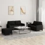 Sofa set with cushions 3 pieces black fabric by , Sofas - Ref: Foro24-3201456, Price: 497,25 €, Discount: %