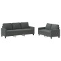 Sofa set with cushions 2 pieces dark gray fabric by , Sofas - Ref: Foro24-3201461, Price: 518,19 €, Discount: %