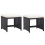 Set comedor de jardín 5 piezas y cojines ratán sintético negro de vidaXL, Conjuntos de jardín - Ref: Foro24-42521, Precio: 31...