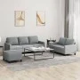 Sofa set with cushions 3 pieces light gray fabric by , Sofas - Ref: Foro24-3201468, Price: 507,64 €, Discount: %