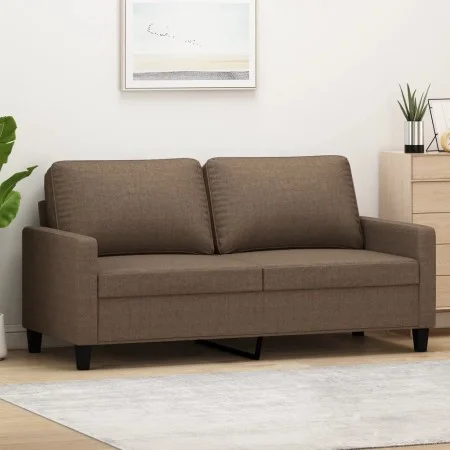 2 seater brown fabric sofa 140 cm by , Sofas - Ref: Foro24-359166, Price: 213,67 €, Discount: %