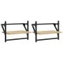 Estantes de pared con barras 2 uds roble Sonoma 40x25x30 cm de , Estantes y estanterías - Ref: Foro24-836239, Precio: 21,02 €...