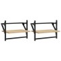 Wandregale mit Stangen 2 Stück Sonoma-Eiche 40x25x30 cm von , Regale und Regale - Ref: Foro24-836239, Preis: 21,25 €, Rabatt: %
