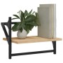 Wandregale mit Stangen 2 Stück Sonoma-Eiche 40x25x30 cm von , Regale und Regale - Ref: Foro24-836239, Preis: 21,25 €, Rabatt: %
