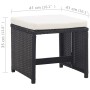 Set comedor de jardín 5 piezas y cojines ratán sintético negro de vidaXL, Conjuntos de jardín - Ref: Foro24-42521, Precio: 31...