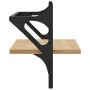 Estantes de pared con barras 2 uds roble Sonoma 40x25x30 cm