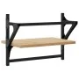 Estantes de pared con barras 2 uds roble Sonoma 40x25x30 cm de , Estantes y estanterías - Ref: Foro24-836239, Precio: 21,02 €...