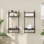 Estantes de pared 2 niveles con barras 2 uds negro 30x25x65 cm de , Estantes y estanterías - Ref: Foro24-836253, Precio: 23,21 €