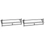 Estantes de pared con barras 2 uds gris Sonoma 100x25x30 cm de , Estantes y estanterías - Ref: Foro24-836251, Precio: 31,76 €...