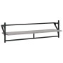 Wall shelves with bars 2 pcs Sonoma gray 100x25x30 cm by , Shelves and shelves - Ref: Foro24-836251, Price: 32,10 €, Discount: %