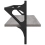 Wall shelves with bars 2 pcs Sonoma gray 100x25x30 cm by , Shelves and shelves - Ref: Foro24-836251, Price: 32,10 €, Discount: %