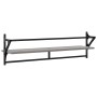 Wall shelves with bars 2 pcs Sonoma gray 100x25x30 cm by , Shelves and shelves - Ref: Foro24-836251, Price: 32,10 €, Discount: %