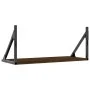 Estantes pared 2uds madera ingeniería roble marrón 60x25x25,5cm de , Estantes y estanterías - Ref: Foro24-836337, Precio: 33,...
