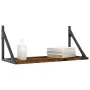 Wall shelf 2 units engineered wood smoked oak 60x25x25.5cm by , Shelves and shelves - Ref: Foro24-836335, Price: 32,80 €, Dis...