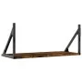 Wall shelf 2 units engineered wood smoked oak 60x25x25.5cm by , Shelves and shelves - Ref: Foro24-836335, Price: 32,80 €, Dis...