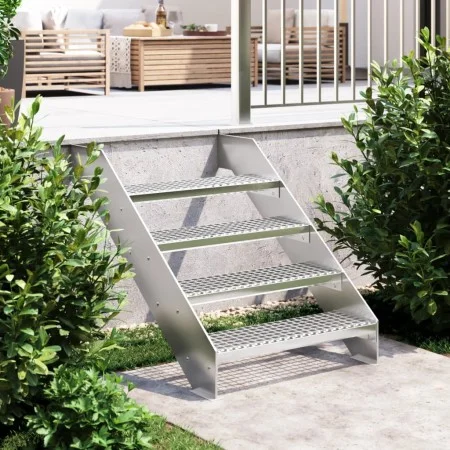 Peldaño de rejilla acero galvanizado 70x24x7 cm de , Alfombrillas para escalones - Ref: Foro24-155678, Precio: 35,43 €, Descu...