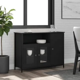 Schwarzes Sideboard aus Holzwerkstoff, 100 x 35 x 75 cm von , Sideboards - Ref: Foro24-835509, Preis: 91,92 €, Rabatt: %