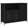 Aparador de madera de ingeniería negro 100x35x75 cm de , Aparadores - Ref: Foro24-835509, Precio: 91,90 €, Descuento: %