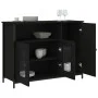 Black engineered wood sideboard 100x35x75 cm by , Sideboards - Ref: Foro24-835509, Price: 91,94 €, Discount: %