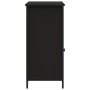 Aparador de madera de ingeniería negro 100x35x75 cm