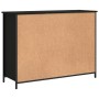 Aparador de madera de ingeniería negro 100x35x75 cm
